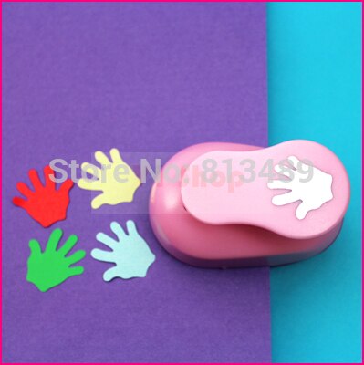 Gratis Palm Hand 1 ''25mm diy craft punch perforator scrapbook papier cutter hole punch kind Embosser apparaat perfurador S2991