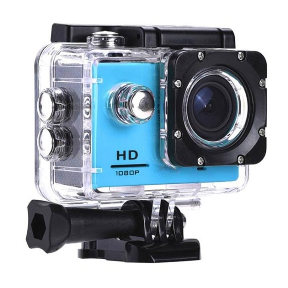 Action Camera Plastic 30M Waterproof Go Diving Pro Sport Mini Dv 1080P Video Camera Bike Helmet Car Cam Dvr: blue