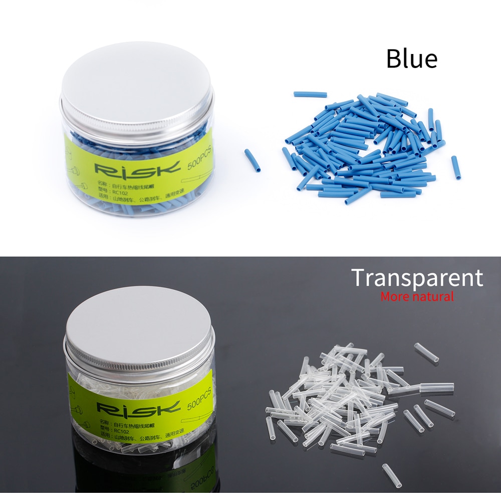 50pcs/lot Heat shrink Bicycle Cable End Caps Bike Wire End Caps for MTB Bike Brake Derailleur Shifter Cable Tip Crimps