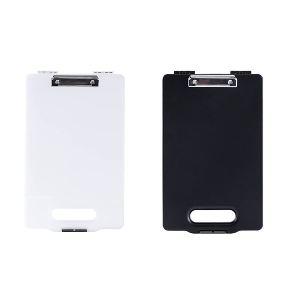 1Pc Portable Clipboard Storage Box Multifunction File Folder Openable Paper Storage Organizer Case Clip Board Writing Pad File