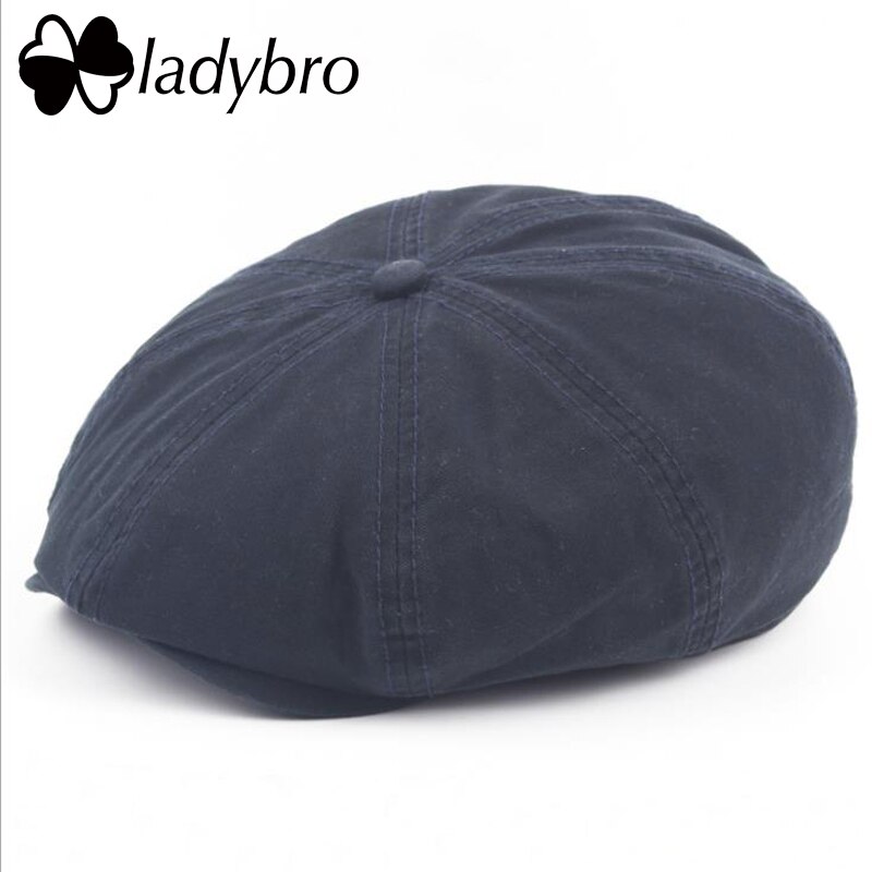Ladybro, Boina para hombre, gorra octogonal antigua, boina para hombre, boina para caballero, sombrero de otoño e invierno para hombres, sombrero negro gris, hueso Casual: 001