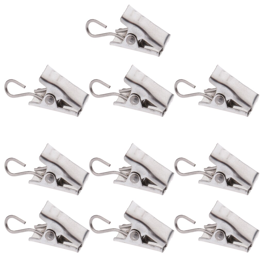 Pack 10 Heavy Duty Curtain Clips with Hook Spring Clamps Hanger Clip Carrier