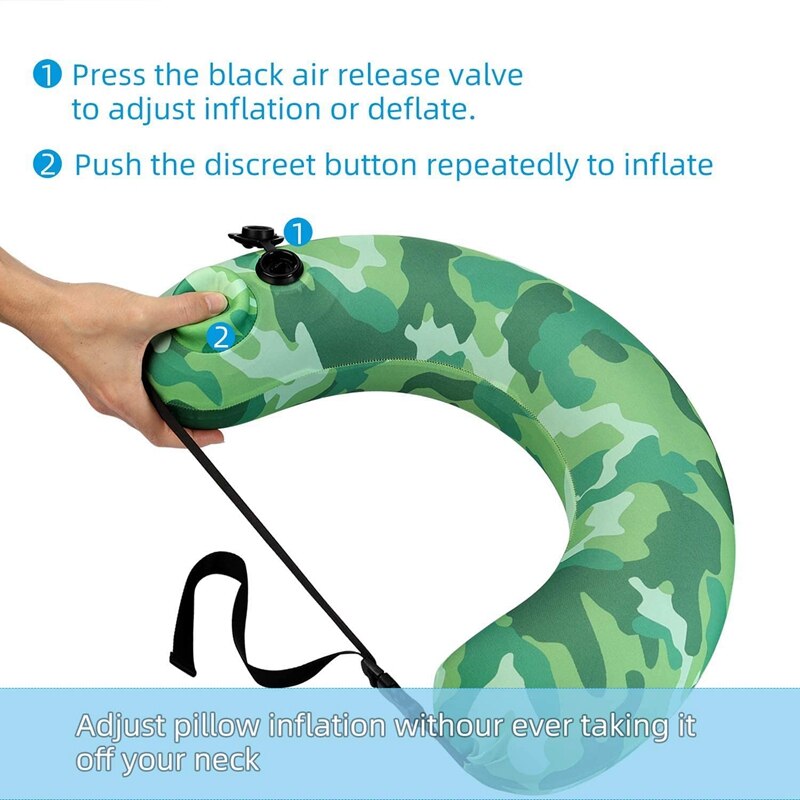 Cinturón de natación inflable anillo de natación portátil entrenador de nado flotador de piscina Almohada de Viaje para el cuello para niños adultos