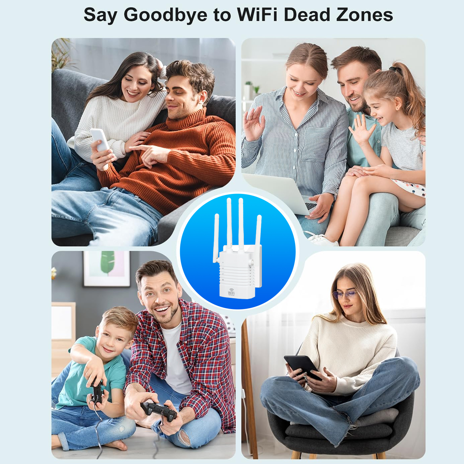 450 MBit/s WLAN-Repeater Wireless-Hochantennen-Netzwerkverstärker-Booster 2,4 GHz Signal abdeckung bereich WLAN-Repetidor