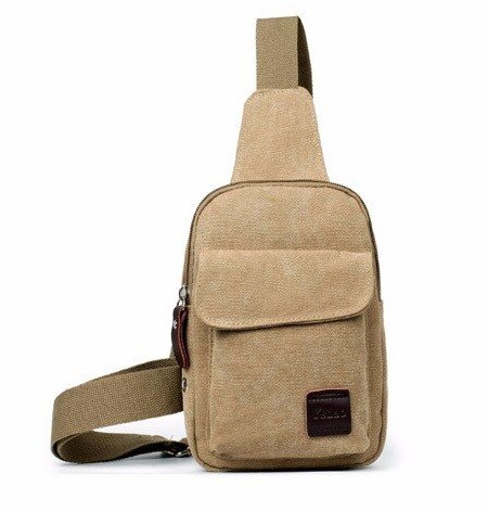 Canvas Mannelijke Toevallige Vintage Crossbody Tassen mannen Kleine Reizen Schoudertas Flap Messenger Bag Phone Pouch Voor Mannen bolso mujer: khaki