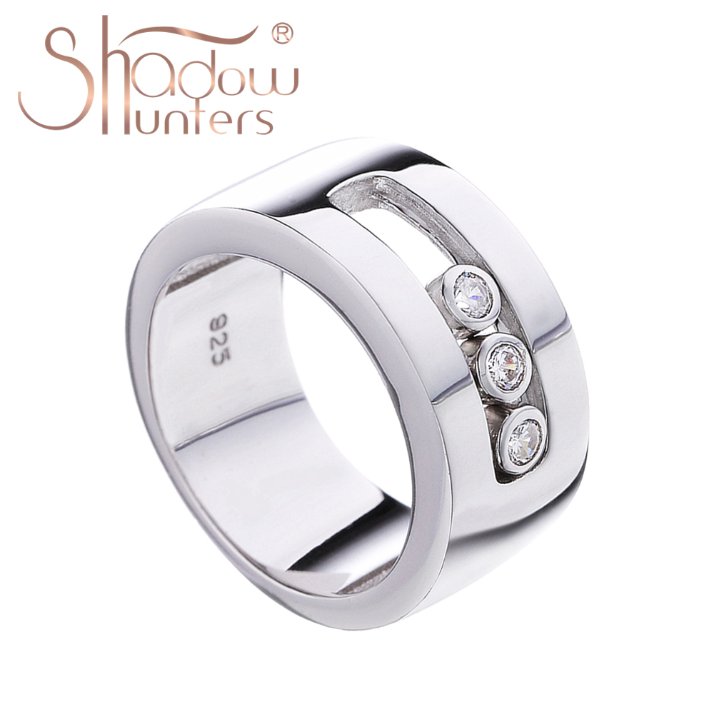 Shadowhunters Authentieke 925 Sterling Zilver Bewegen Steen Trouwringen Voor Vrouwen En Mannen Engagement Sterling Zilveren Luxe Sieraden