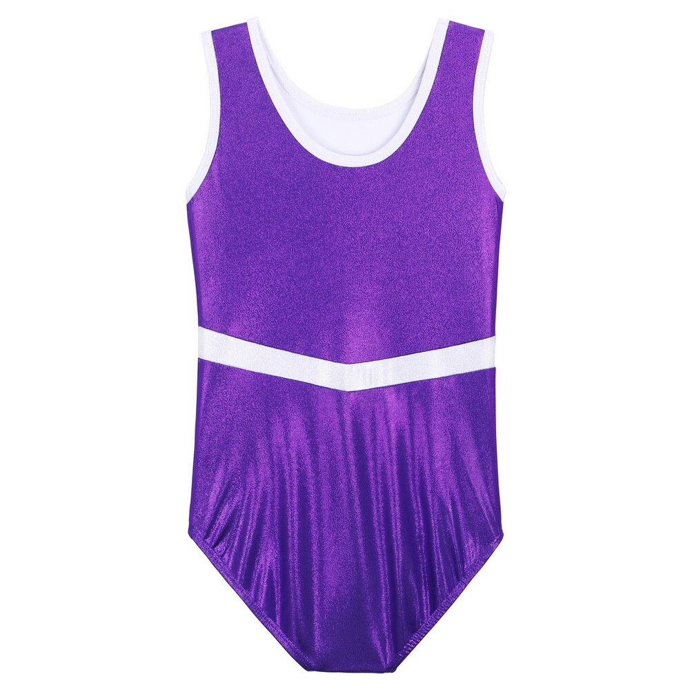 BAOHULU ados brillant lettre justaucorps pour filles enfants gymnastique combinaison sport body formation classe costume enfant