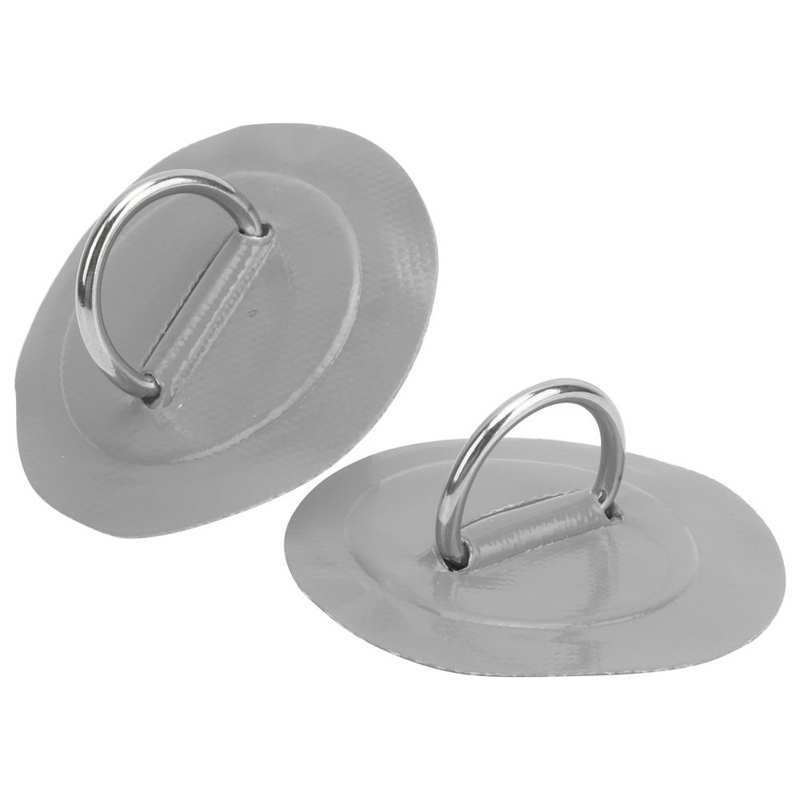 Almohadilla de anillo en D de acero inoxidable, parche para bote inflable de PVC, balsa, bote, canoa, Kayak, tabla de surf, diámetro de 8cm, 4 Uds.
