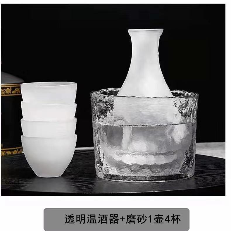 Kreative matt Fingerabdruck Sake Flasche Wein Glas einstellen, japanischen stil Hand-gemalt Pflaume Blüte Willen Glas Einschließlich Wein Warme: passen8