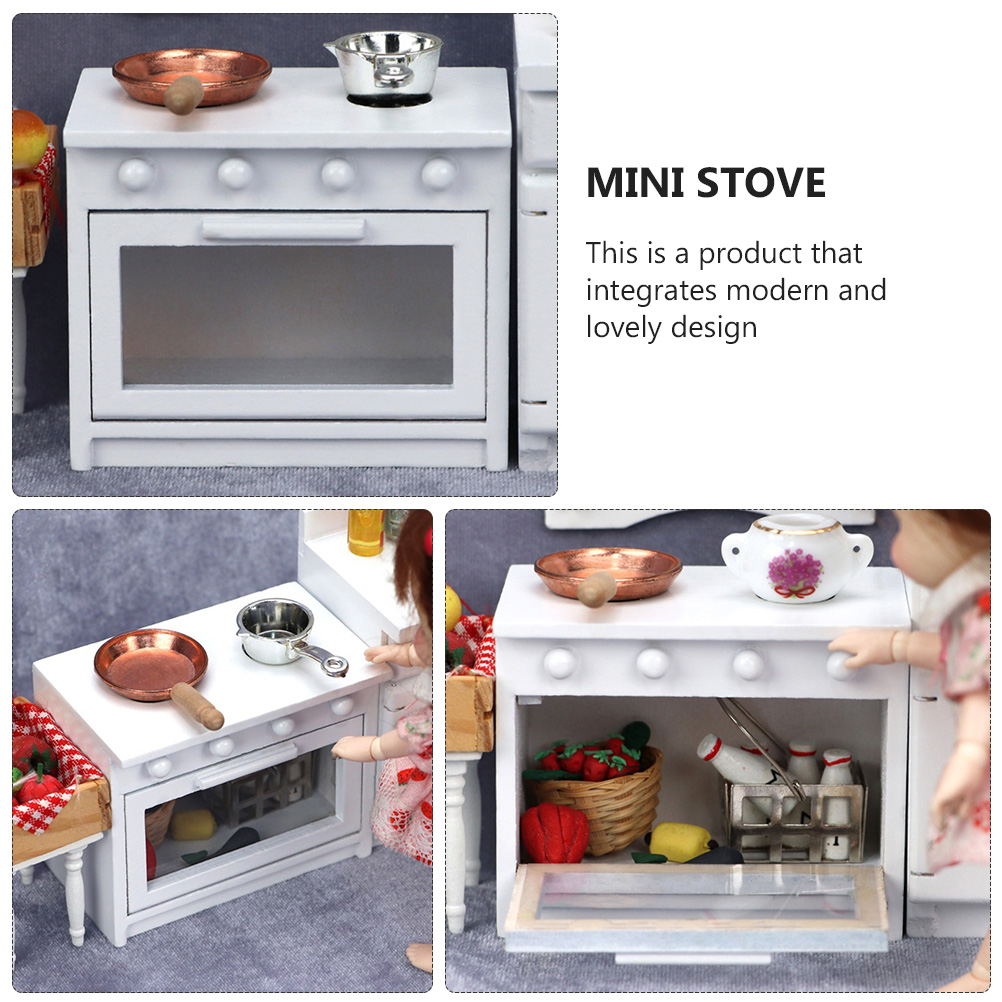1 Pc Wood Mini Kitchen Stove Simulation Stove Miniature Stove Model