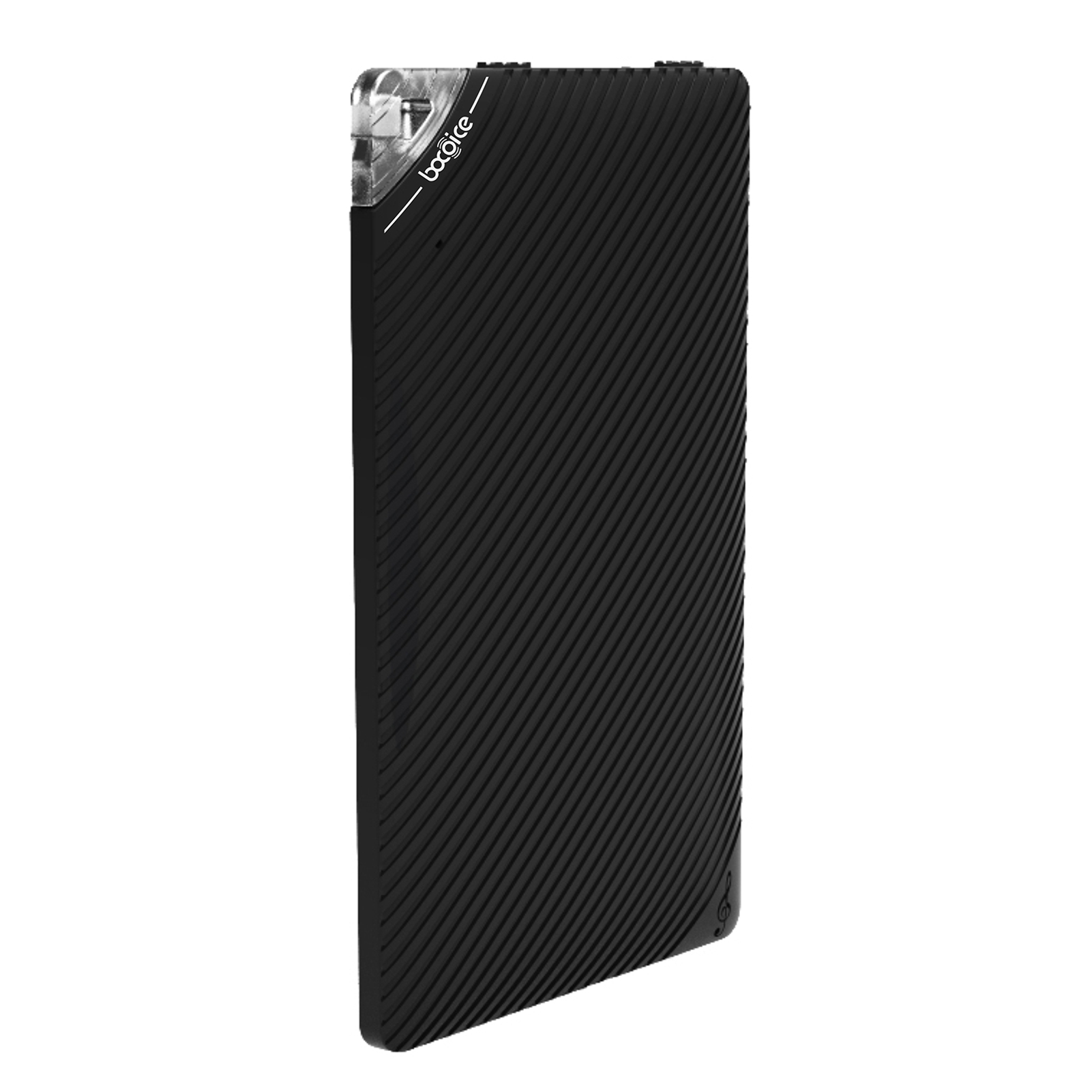 Bocoice-altavoz portátil de conducción ósea, minialtavoz inalámbrico con Bluetooth 5,0, sonido estéreo, micrófono incorporado, caja de sonido DIY: Negro