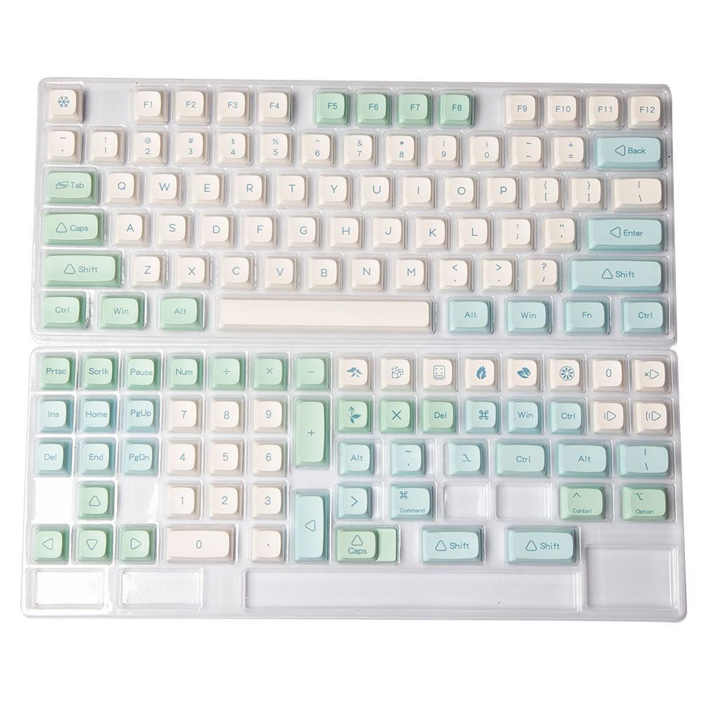Keycool Artisan Keycap Set Ice Mint XDA Keycaps For Mechanical Keyboard Pbt Dye-sublimated Diy Desktop Keyboards Accessories