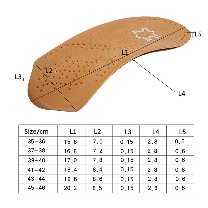 1 par unissex 3/4 comprimento palmilhas palmilhas ortopédicas palmilhas de couro palmilhas pé ferramenta arco suporte meia sapato almofada esportes ao ar livre