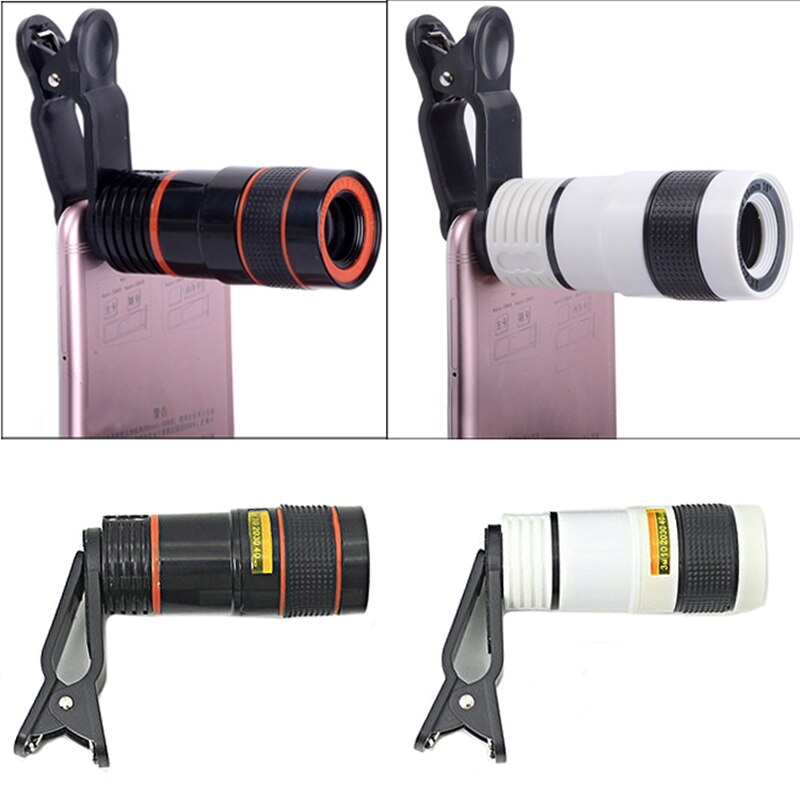 Draagbare 8x18 Mobiele Telefoon Monoculaire Telescoop HD Zoom Mobiele Telefoon Camera Telescoop Optische Lens met Telefoon Clip