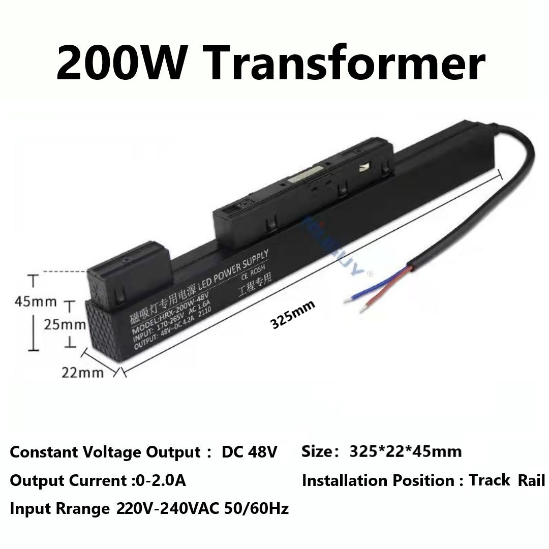 Smart LED Magnetic Track Light Dimmable 48V Pendant Spot Lamp Magnet Flexible Fixture Rail Modern Changeable System 2M