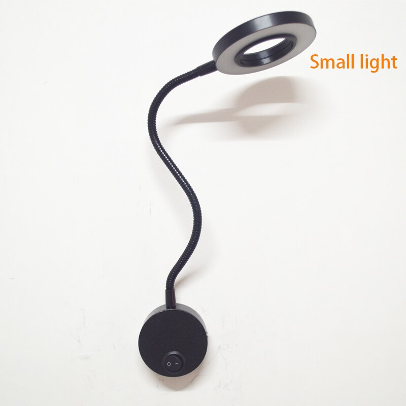 LED-tuyaux-mur-applique 5W 360 ° Chambre à coucher Flexible avec interrupteur à LED, anneau lumineux pour Selfie, lapms muraux d'intérieur pour maquillage, lecture sur le chevet: 6-10W / Rose