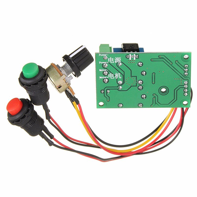 6V-24V DC Motor PWM Controller Electric Drive Pusher Linear Actuator Motor Speed Regulator with Button and Positive Inversion