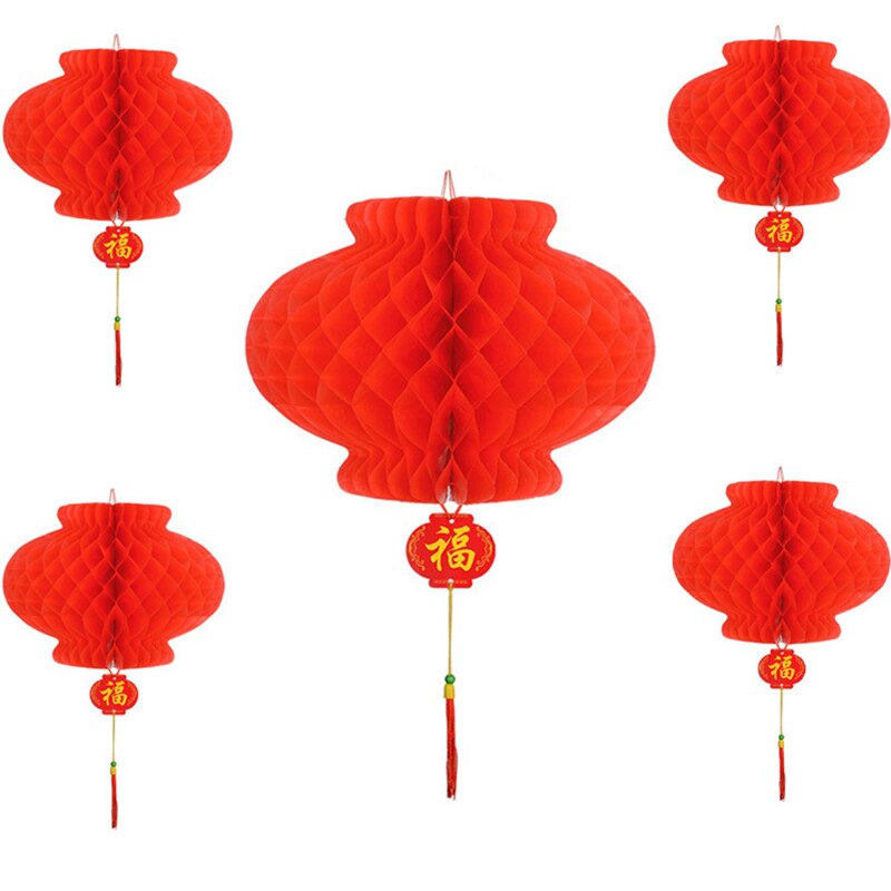 1pcs year 2022 paper lantern chinese festival red lantern pendant Christmas Decorations for home Ornaments Lanterns