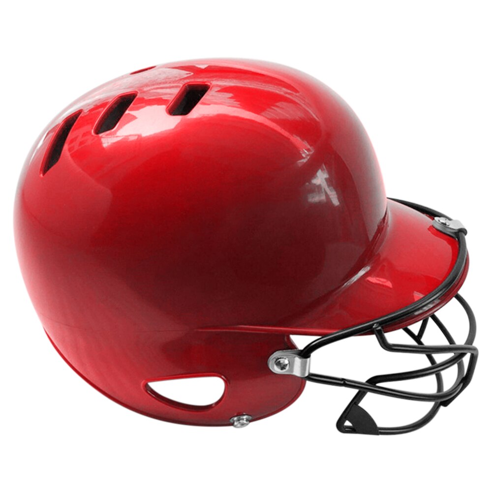 Batting Helm Met Gezicht Guard Hoge Slagvast Abs Shell Voor Softball Helm Cap Hoed: Rood / Junior