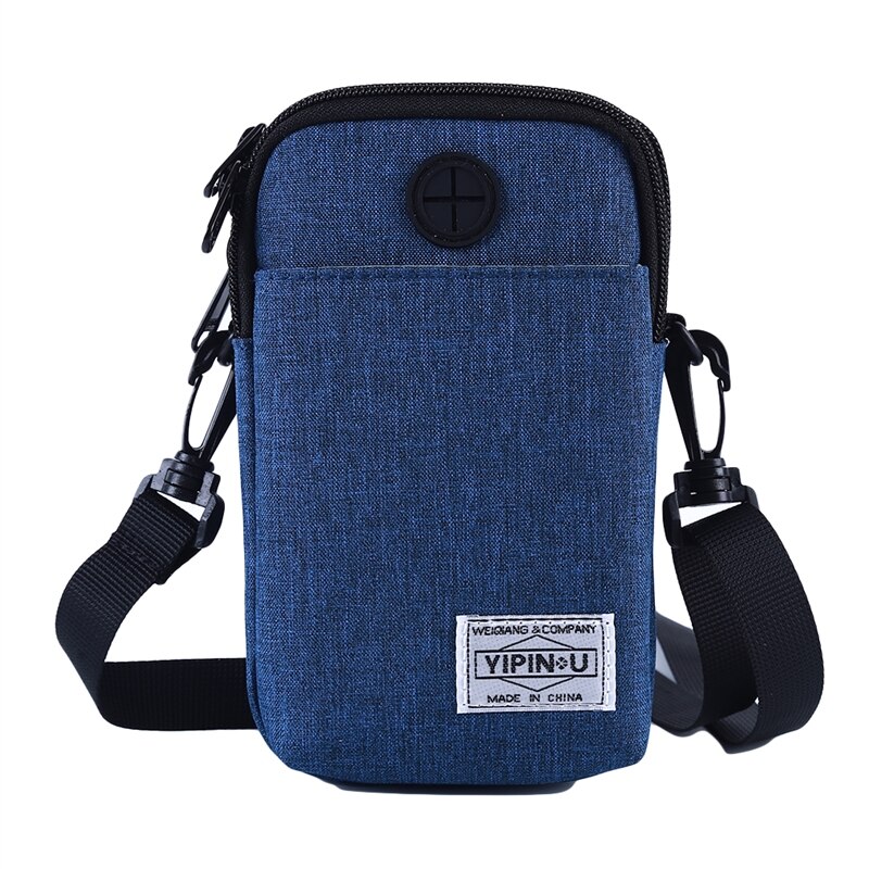 Crossbody étanche Document sac sac de rangement accroché des deux côtés multifonction sacs décontractés: Bleu profond