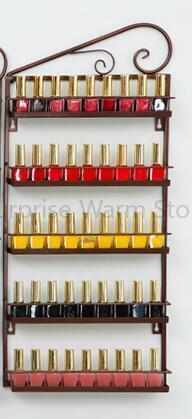 Multi-Lagen Opslag Muur Manicure Cosmetica Display Stand Moderne Metalen Nagellak Organizer Opslag Rack Plank Voor Muur: brown right size