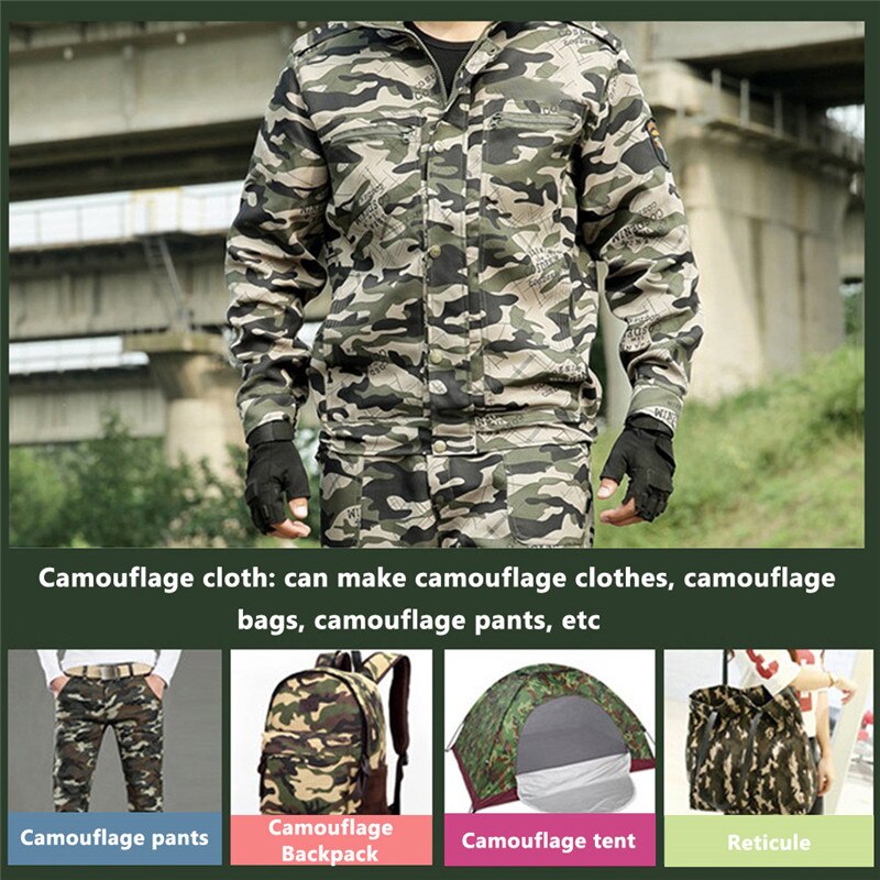 Thin Type Reactive Printing Camouflage Printing Fabrics DIY Training Clothing Pieces Tablecloth Curtain Seat Cover 90x150cm