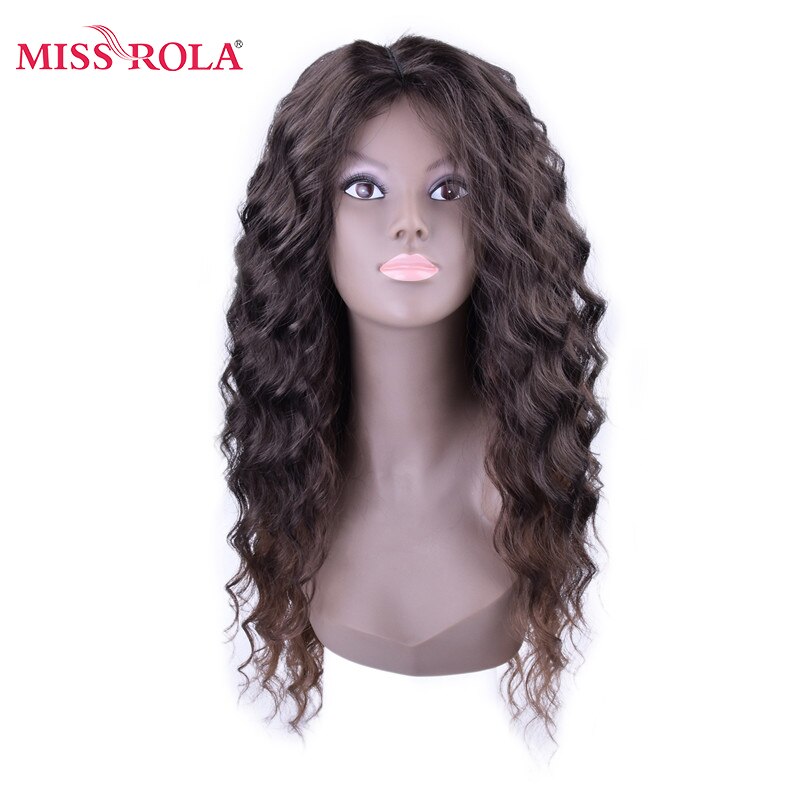 Miss rola 2#  langt bølget hår vævning 6 bundt giver en masse kanekalon syntetiske hår extensions varmebestandigt fiber 16-20 tommer