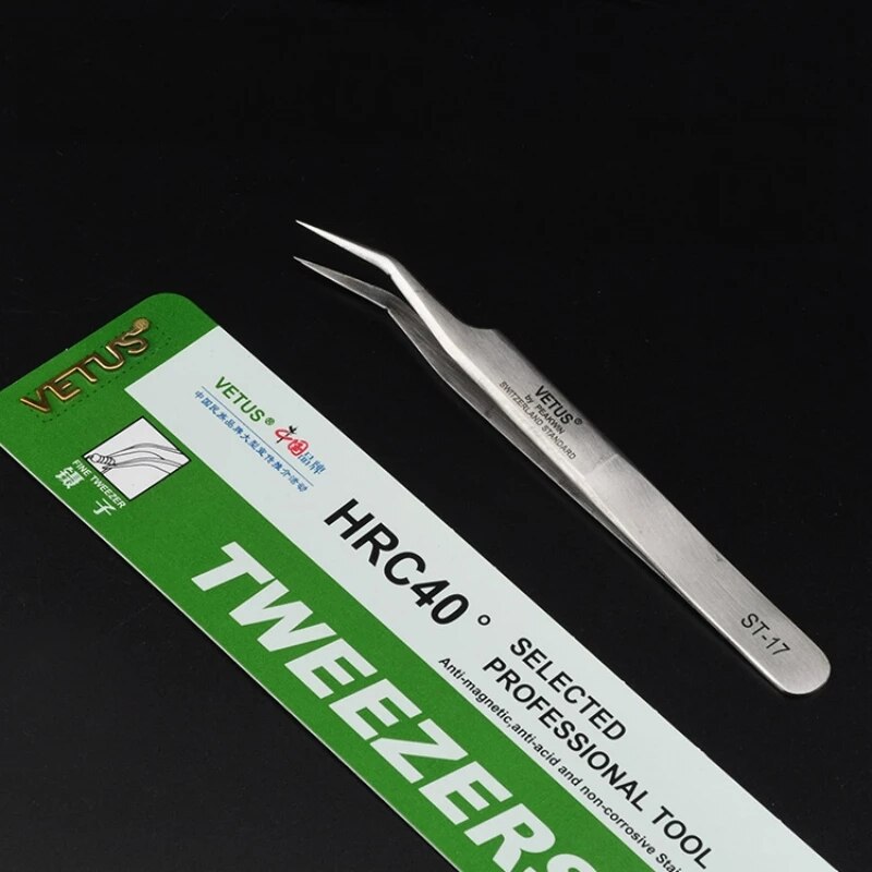 VETUS ST Series Stainless Steel Tweezers False Eyelash Extension Tweezers Anti-static Eyebrow Tweezers watchmaker tools