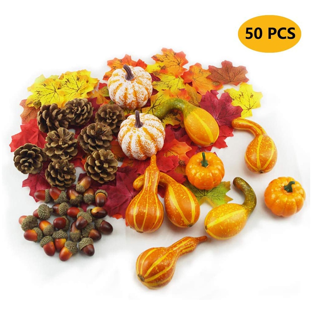 50pcs Halloween Simulation Vegetable Bubble Pumpkin DIY Party Atmosphere Supply Halloween Festival Decorations for Home