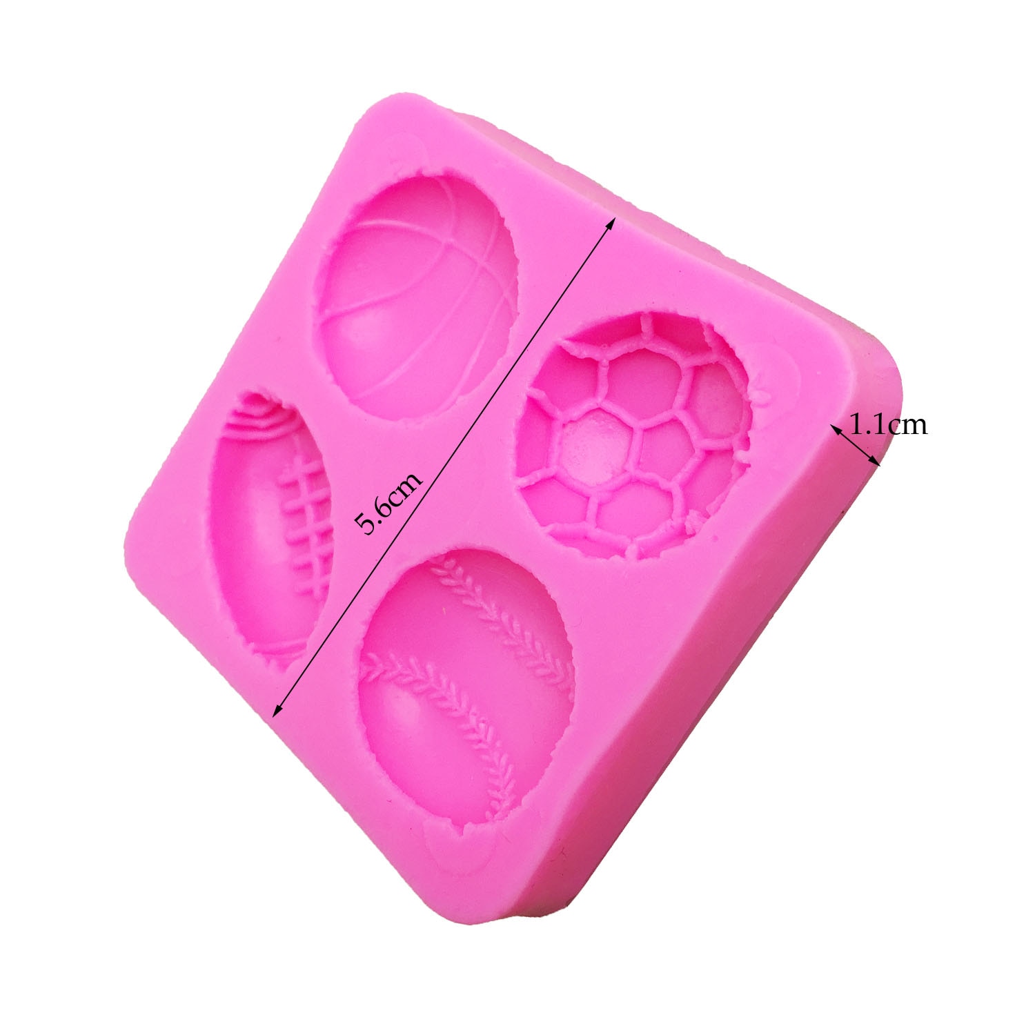 M0149 Football/ basketball/baseball fondant silicone mold for kitchen chocolate candy Clay making cupcake cake decorating tools