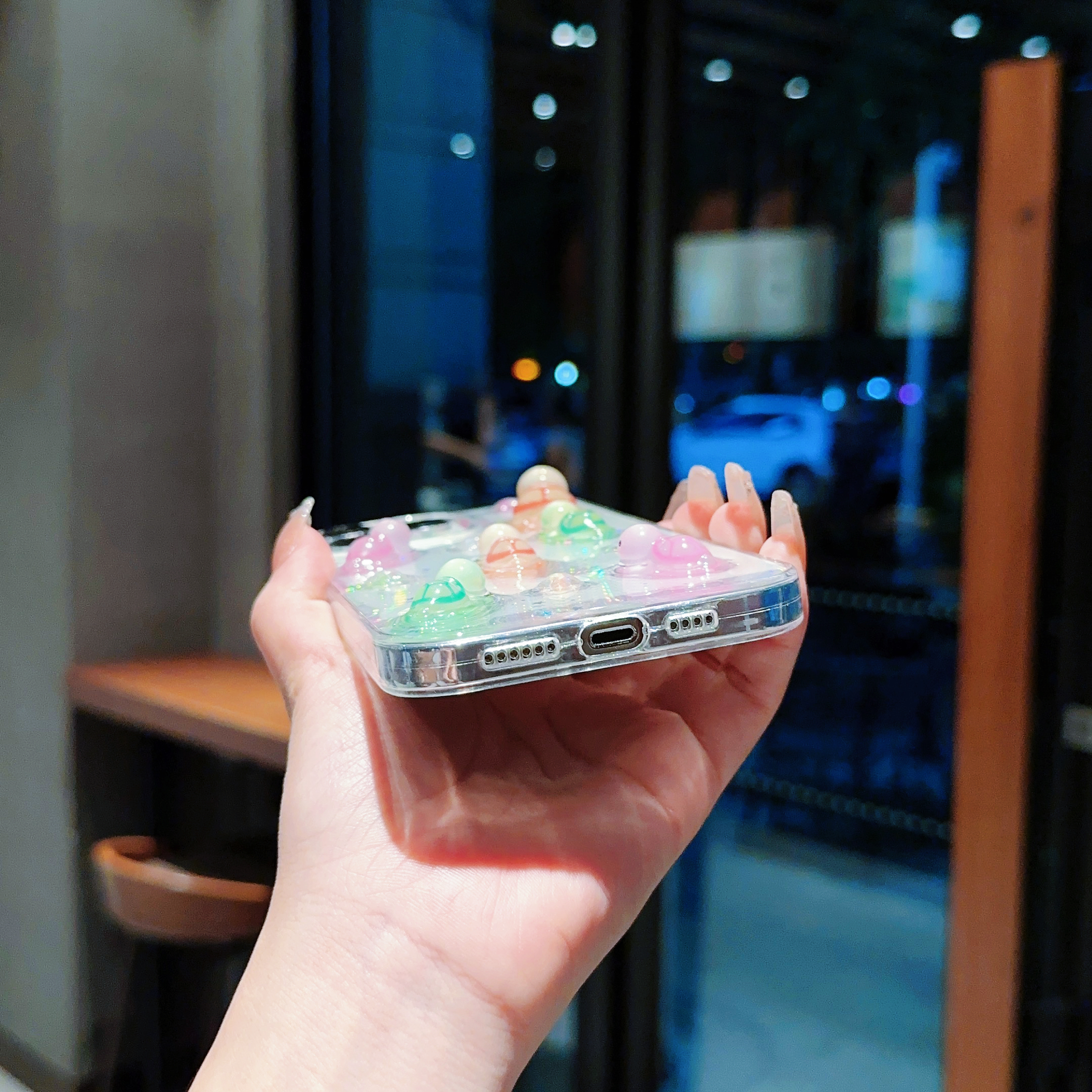 3D Epoxy Luminous Turtle Case For iPhone 16 15 14 13 12 11 Pro Max Plus Clear Soft TPU Cover Skin