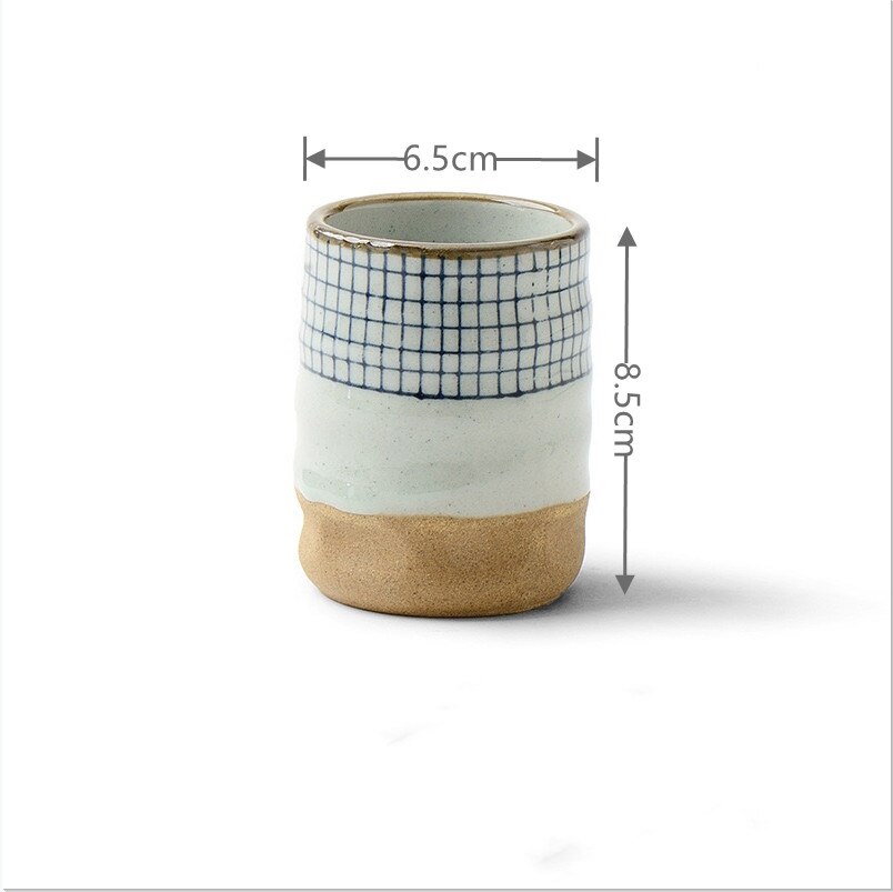 Handmade Retro Japanese Style Ceramic Coffee Tea Cup Personality Hand Holding Cup Office Water Cup Stoneware: 200ML 02