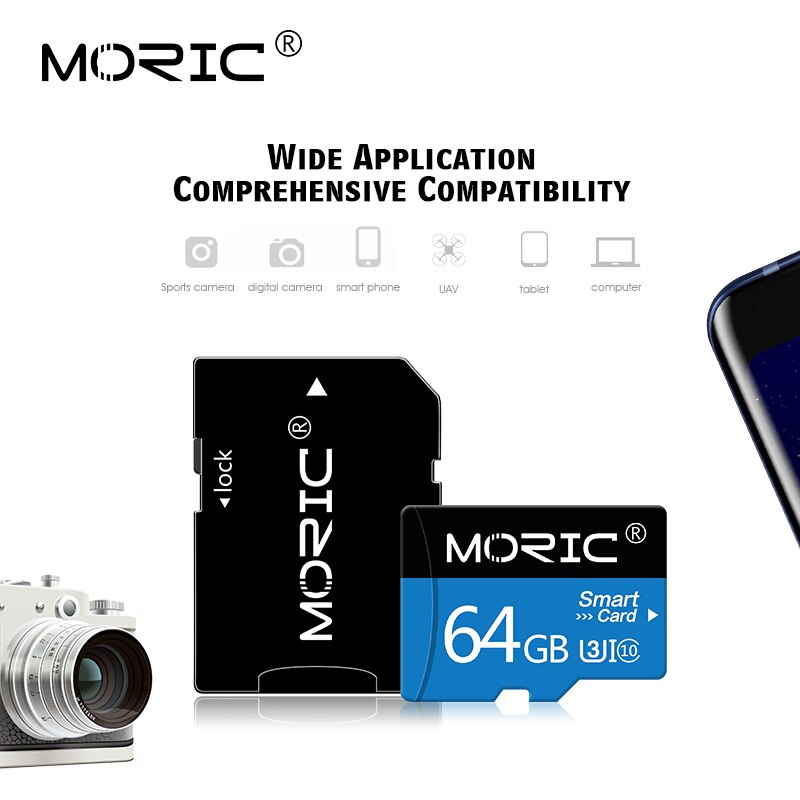 100% Original Moric Micro SD tarjeta SD/TF tarjeta Flash tarjeta de memoria Class 10 64GB 128GB 256GB 1 GB 2GB 4GB 8GB 16GB 32GB