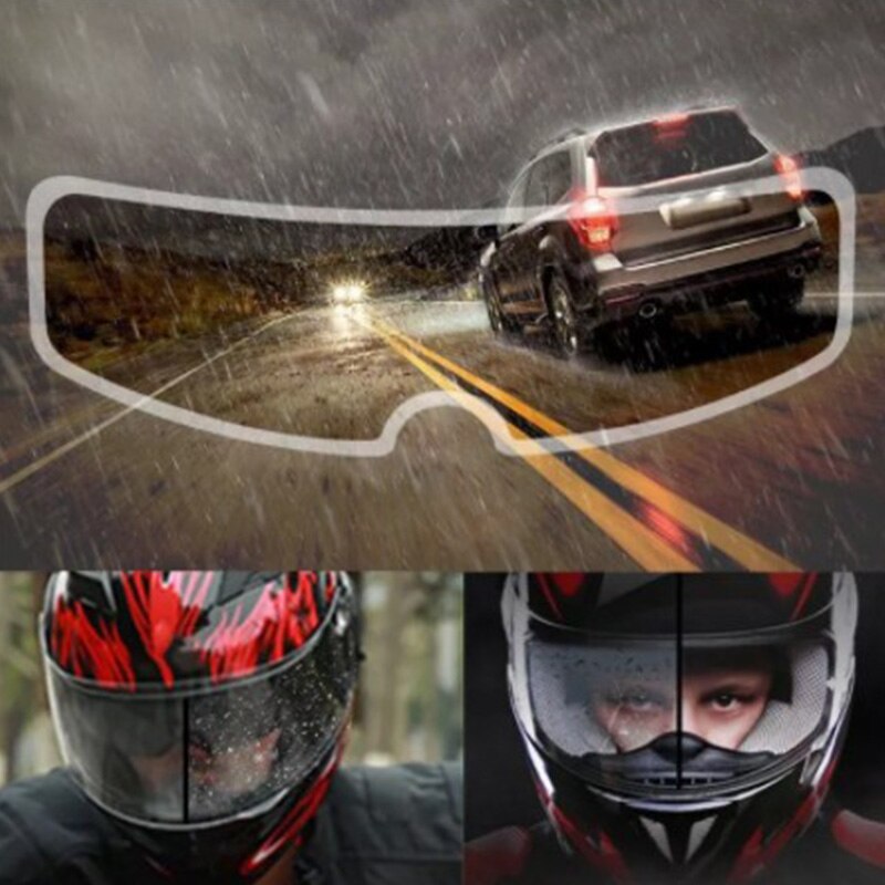 Casco anti-niebla película de la motocicleta del casco de la anti-lluvia película coche eléctrico casco anti-lluvia película