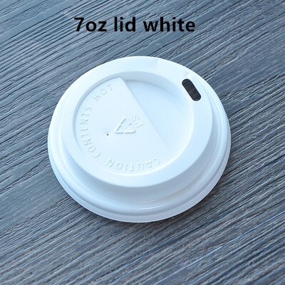 100pc/pack 2.5/4/7/8oz Disposable Paper Cups Kraft Paper Cups Coffee Milk Cup Paper Cup For Drinking BirthdayParty Supplies: 7oz lid B
