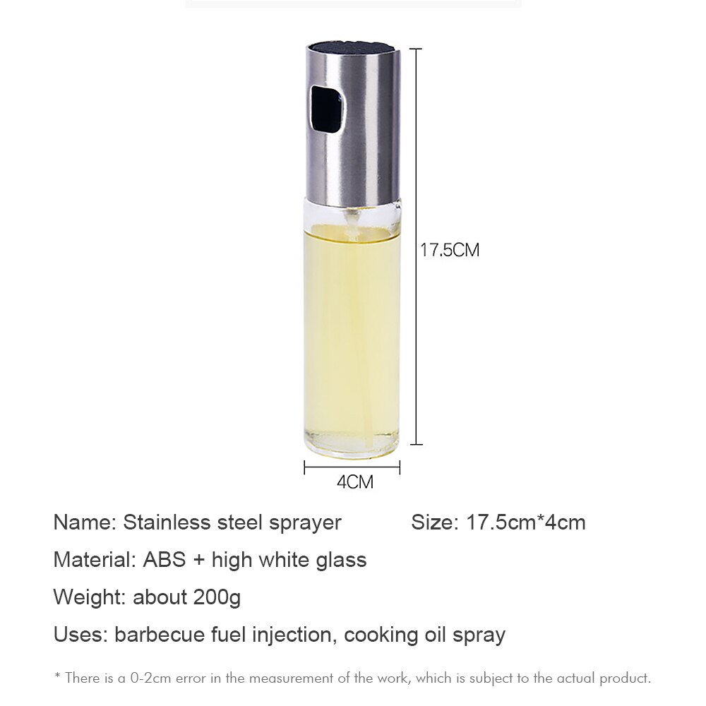 1pc keuken bak glazen olijfolie spuitbus olie spray lege fles azijn fles olie dispenser koken salade bbq keukengereedschap