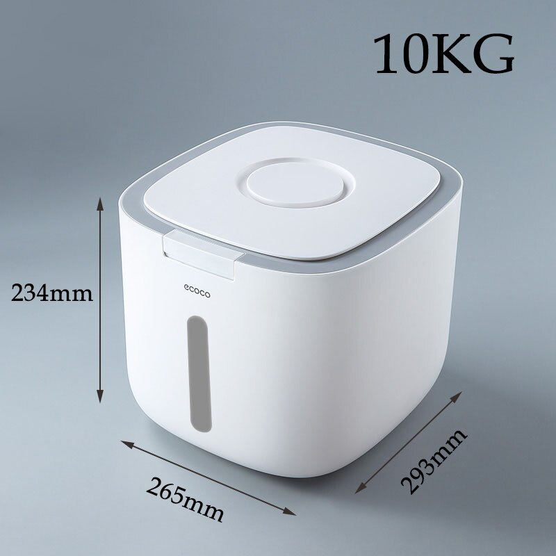 10Kg Rice Storage Box Rice Cylinder Rice Container Food Storage Kitchen Collection Sealed Grain Bucket Cereal Food Storage