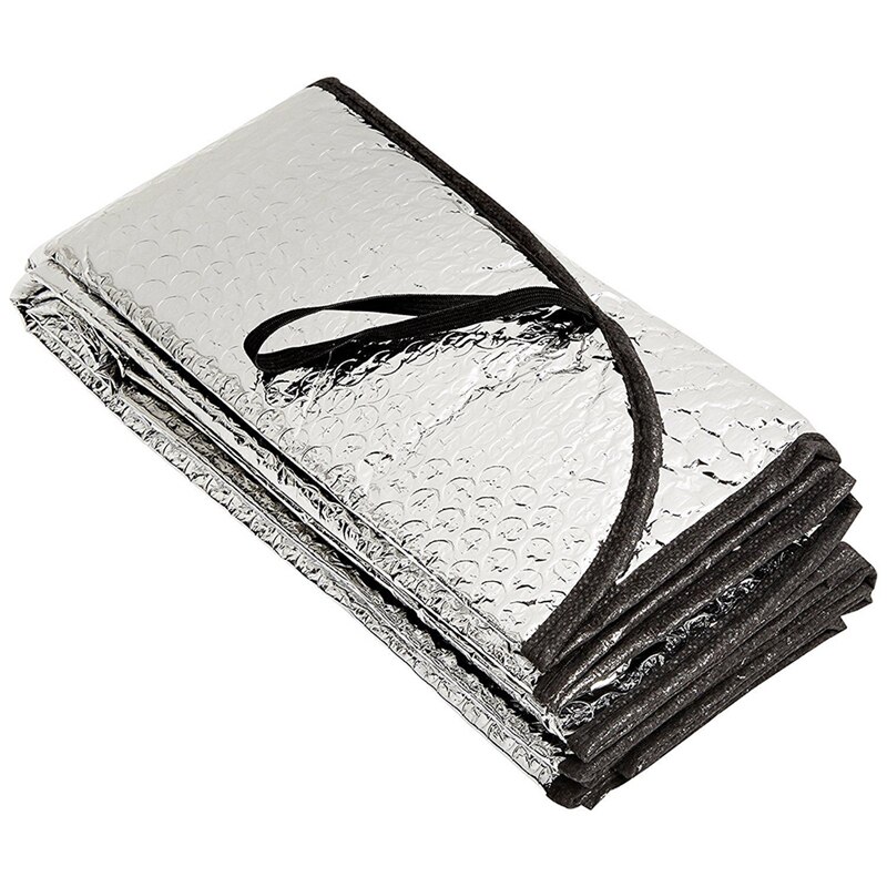 Bil forrude solskærm reflektor anti uv beskyttelsesskærm aluminiumsfolie solskærm dækblok 130*60cm auto biltilbehør