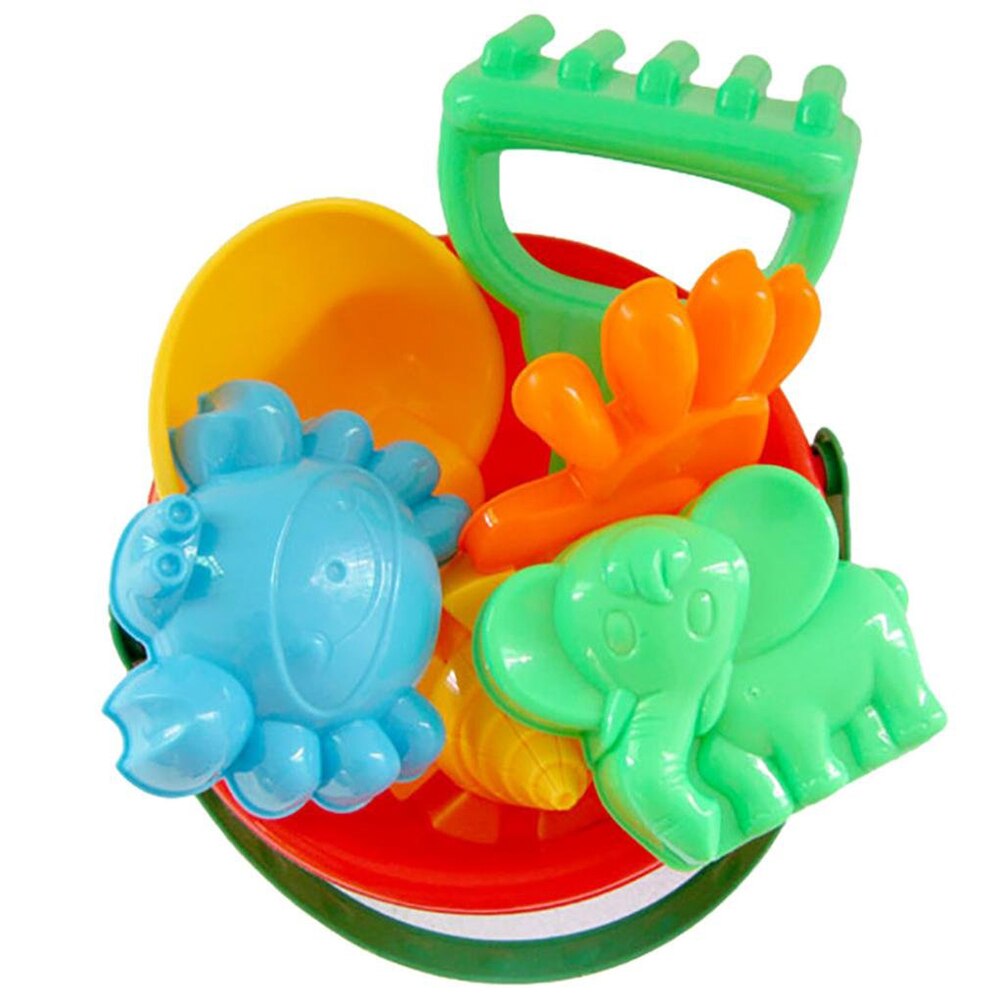 Château de plage en sable pour enfants, seau, pelle, râteau, eau, jouet, d'extérieur, de la créativité, 7 pièces/ensemble