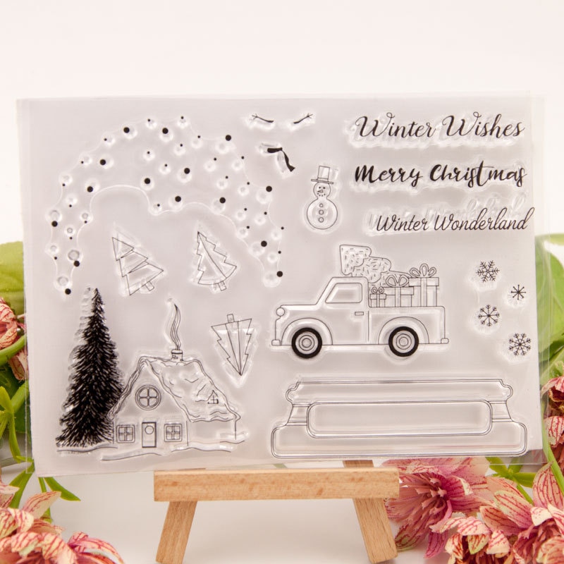 Kscraft kerst transparante siliconen stempels voor doe-het-zelf scrapbooking/kaarten maken/leuke decoratiebenodigdheden voor kinderen