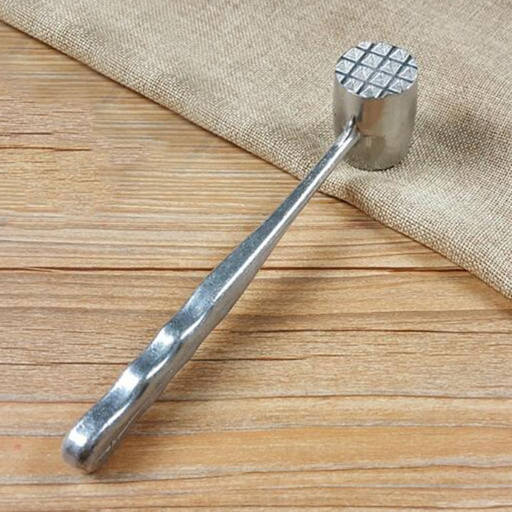 Double Sided Stainless Steel Knocking Meat Hammer Pork Chops Steak Tender Meat Muscle Beat Hammer Kitchen Meat Tools