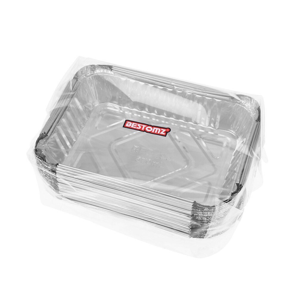 30pcs 570ml Disposable BBQ Drip Pan Tray Aluminum Foil Tin Liners for Grease Catch Pans Replacement Liner Trays Without Cover