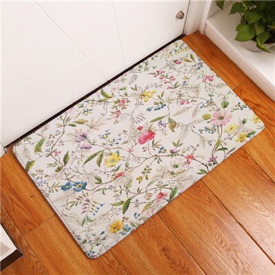 neue Heimat Dekor Bunte Blumen Teppiche rutschfeste Küche Teppiche für Zuhause Wohnzimmer Fußmatten 40X60 50X80 cm: 7 / 40x60cm