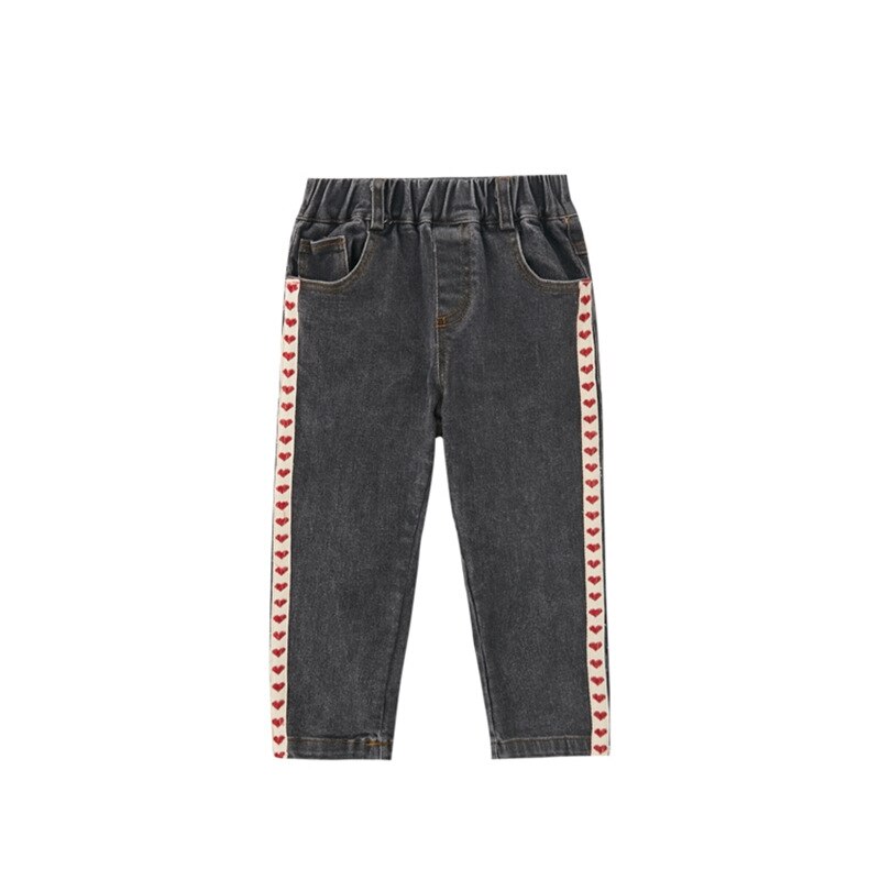 3-7 años de invierno Niña gruesa cálida pantalones vaqueros de lana pantalones de mezclilla para bebés niños pantalones de dos colores