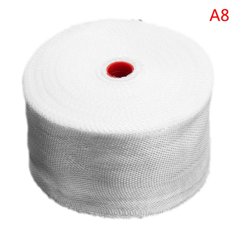 1 Roll White Fiberglass Cloth Tape High-strength Glass Fiber Fibrous Belt Resistant High Temperature 9 Sizes Home Supplies: A8