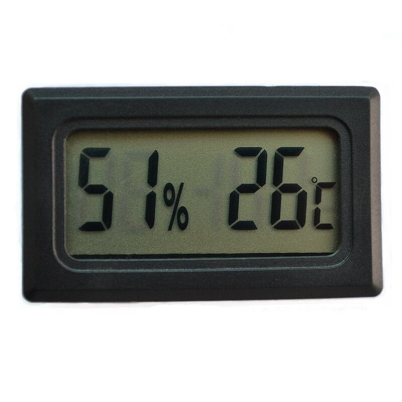 Mini digital lcd indendørs praktisk temperaturføler fugtighedsmåler sensor køleskab termometer hygrometer bærbar måler: Default Title