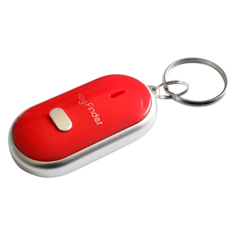 Wireless Key Finder Whistle Sensor Anti-lost Alarm Sound LED Light Things Tracker Elderly Anti-lost Alarm for The Elderly: Red