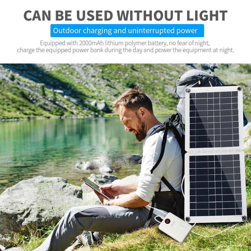 Solar Charging Equipment Usb Solar Charger 60W Foldable Camping Recreational Vehicle Polysilicon Mobile Power Battery Charger