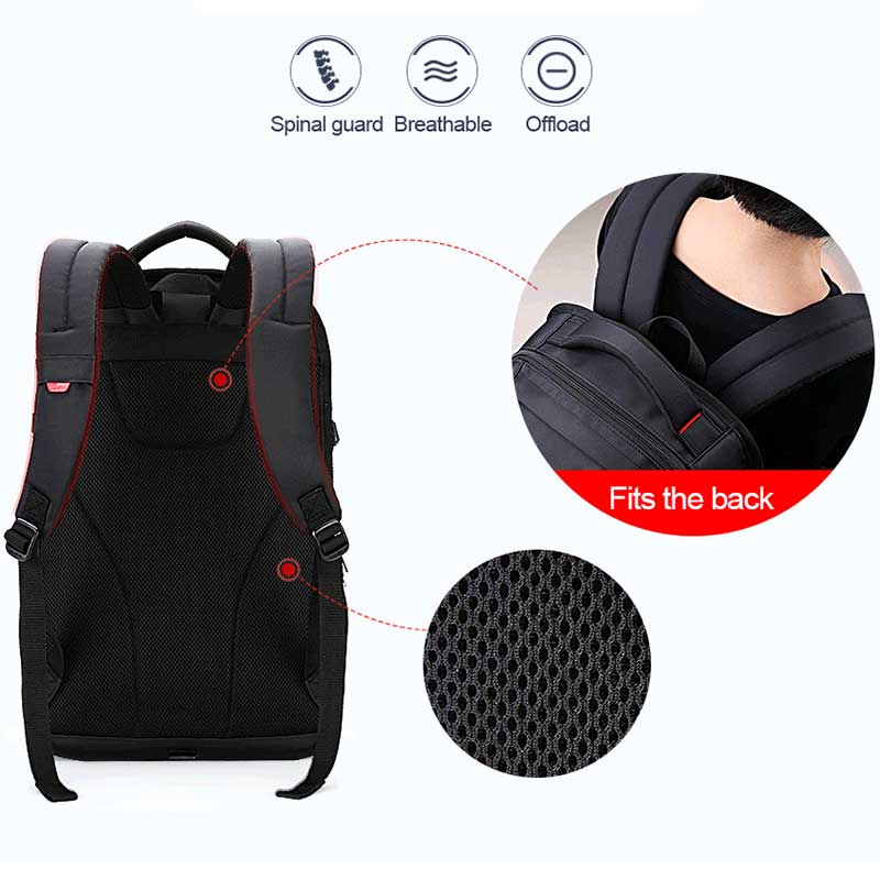 Oifoi mochila executiva grande com 15.6 espaços, bolsa de laptop masculina fashion para viagem a prova d&#39;água para adolescentes e mulheres, bolsa escolar feminina