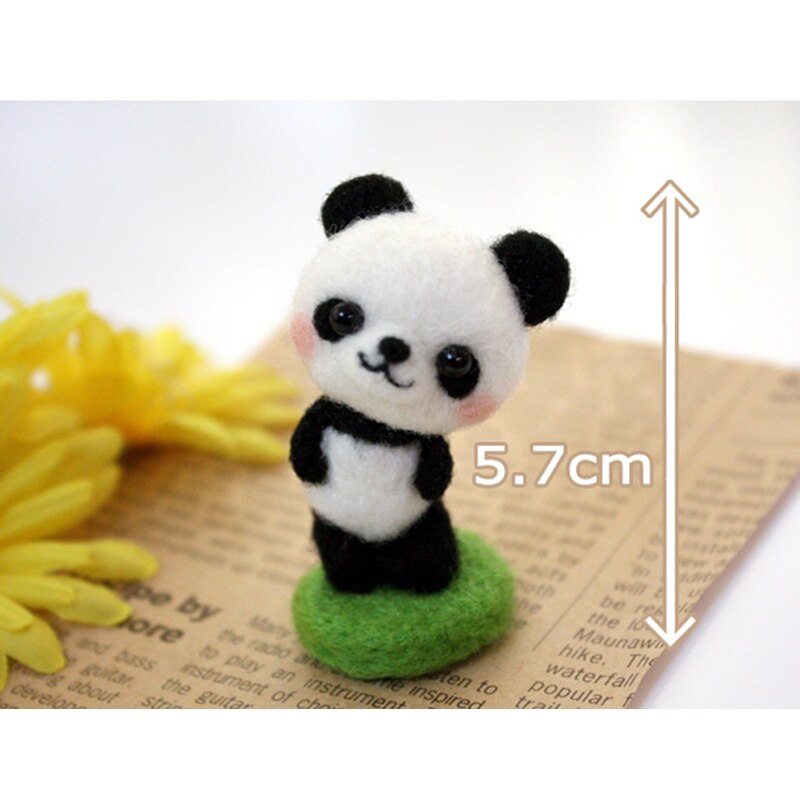 DIY Wool Felt Needle Felting Kit Raw Material for Adult Cartoon Animal Wool Felt DIY Raw Material Cartoon Animal for Adult XHC88
